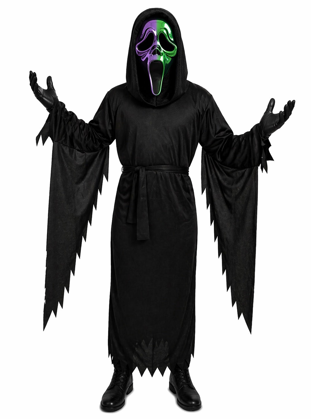 Maschera Ghost Face Cromata Viola Verde Scream Originale Halloween