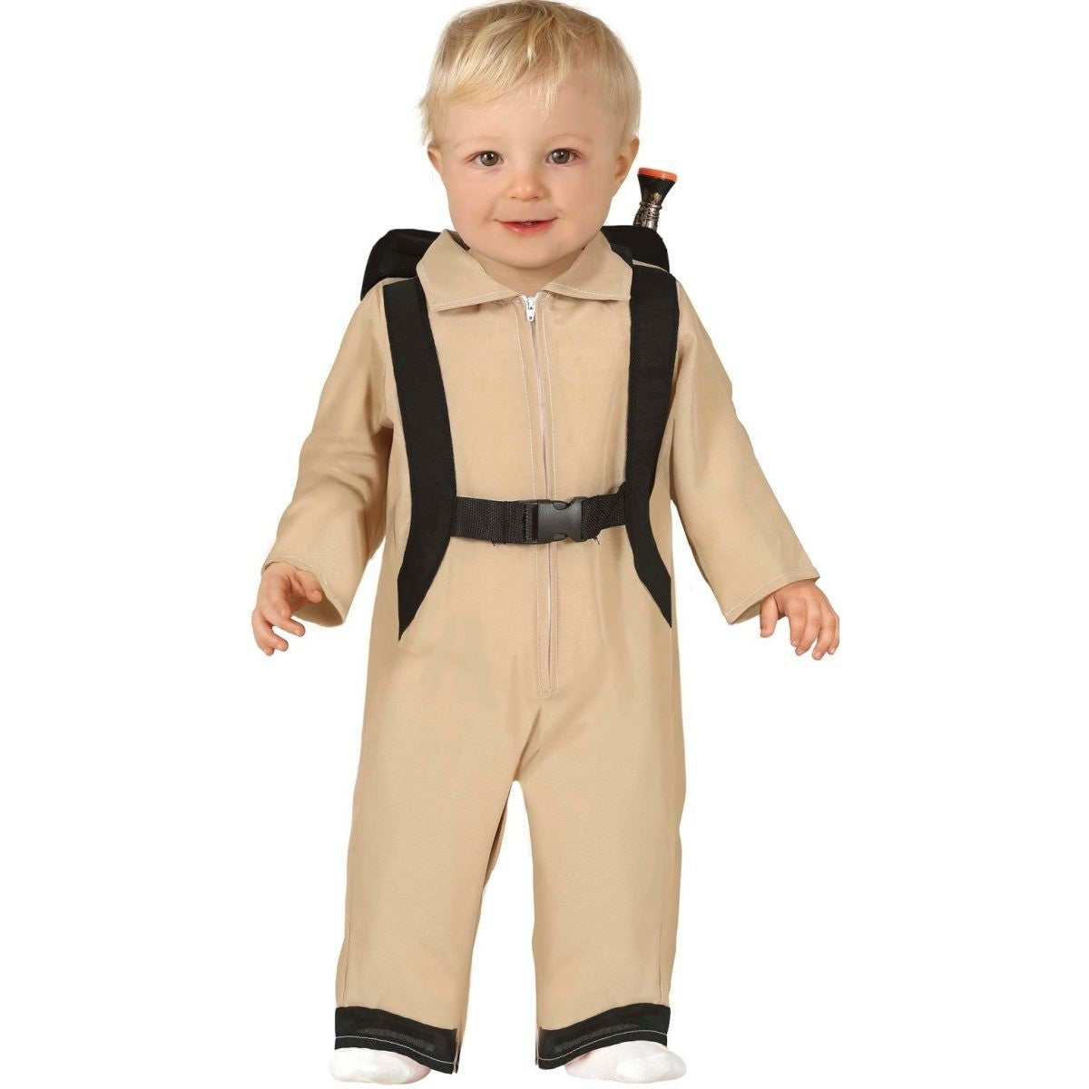 Costume Acchiappafantasmi Neonato Tunica Intera con Zainetto Ghostbuster Halloween