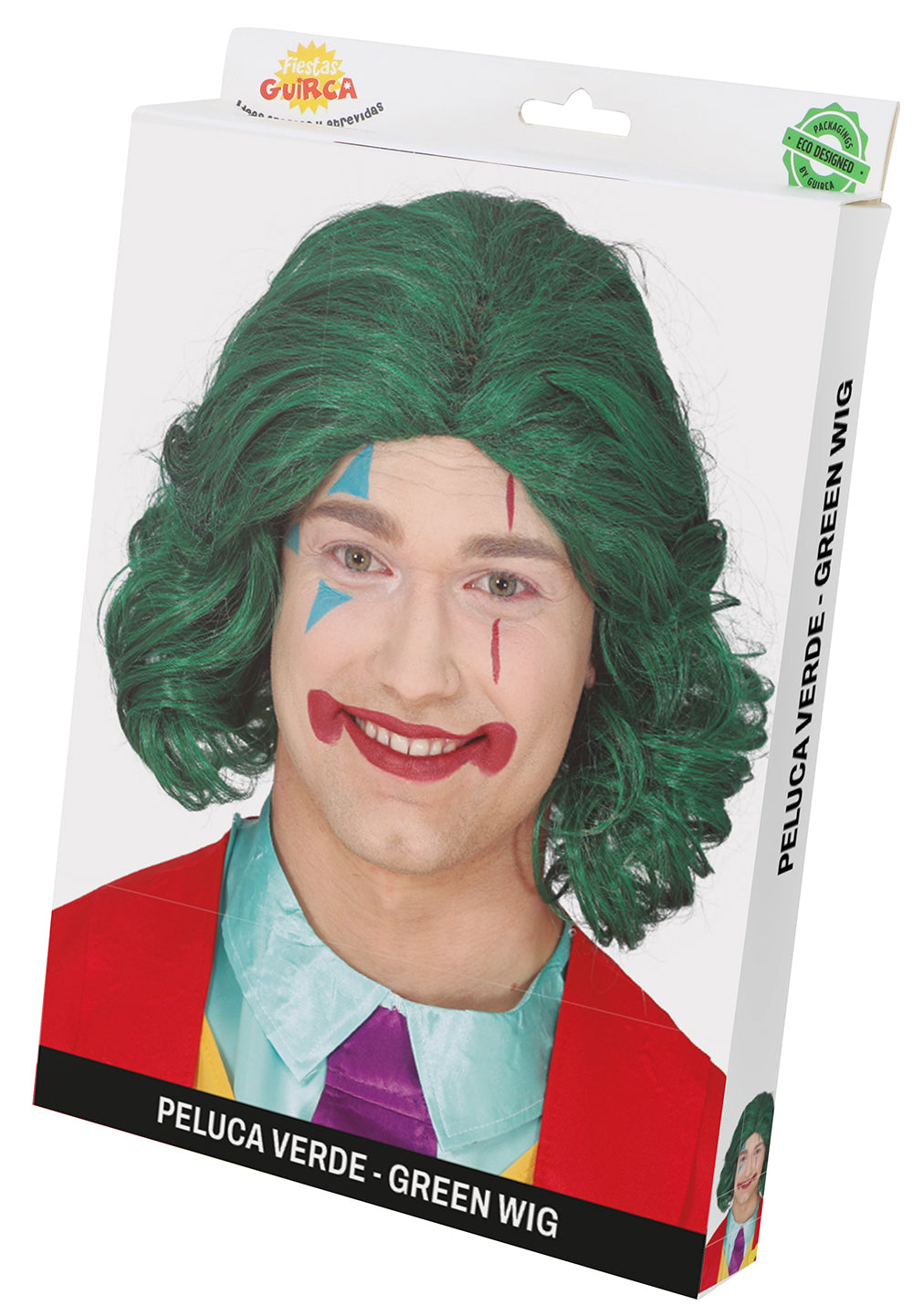 Parrucca Joker Verde Clown Batman Gotham Halloween