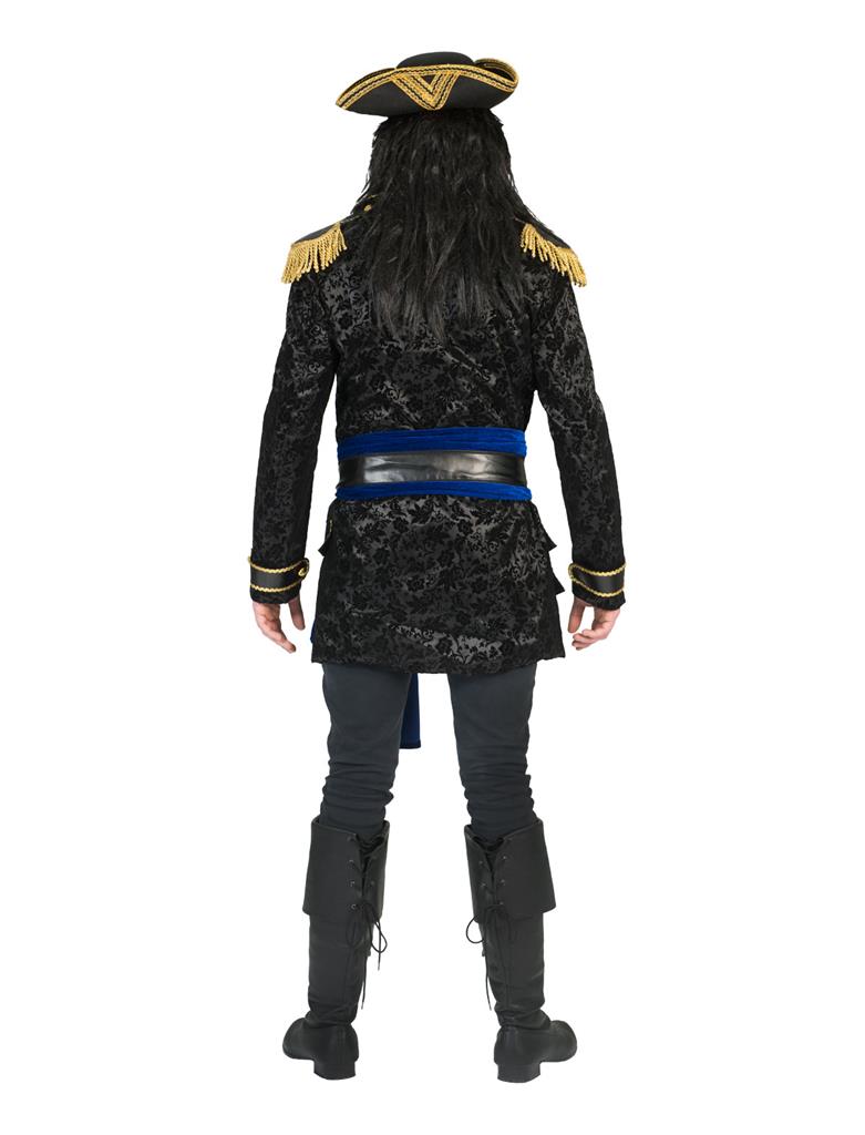 Costume Adulto Pirata Completo di Giacca Camicia Cintura e Sciarpa