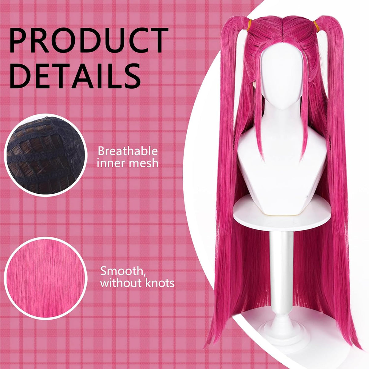 Parrucca Deluxe Cosplay Mira KPop Huntrix Demon Hunter Regolabile