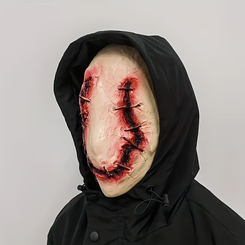 Maschera in Lattice Con Punti di Sutura Horror Halloween