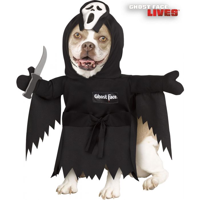 Costume Ghost Face Per Cani Originale Scream Halloween