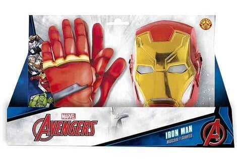 Set Originale Iron Man da Bambino Maschera e Guanti Supereroe Marvel