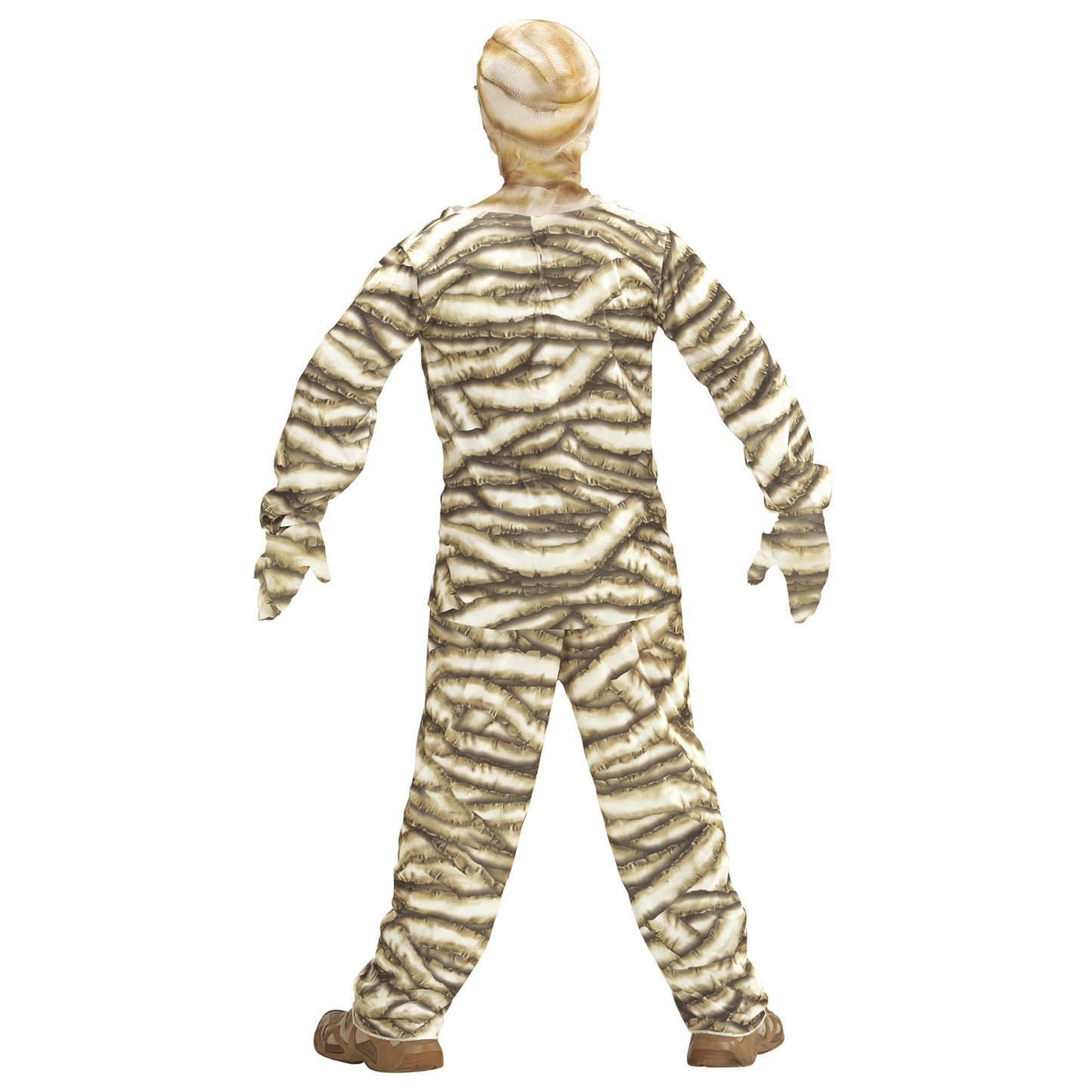 Costume Mummia Bambino Maglia Pantalone e Maschera in Lattice Antico Egitto