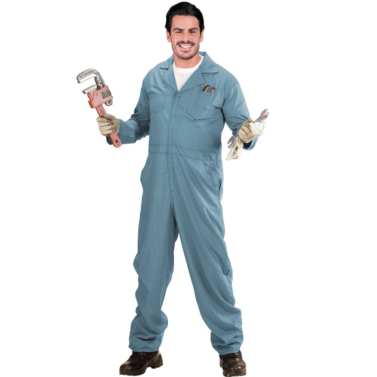 Costume Assassino Michael Myers Tuta Meccanico Uomo Halloween