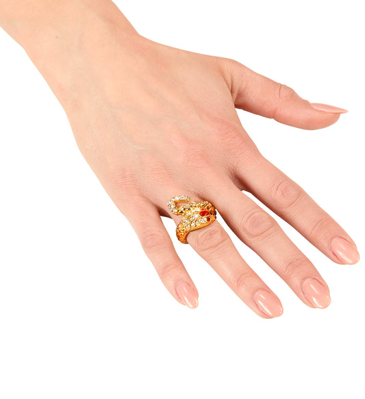 anello oro serpente per carnevale