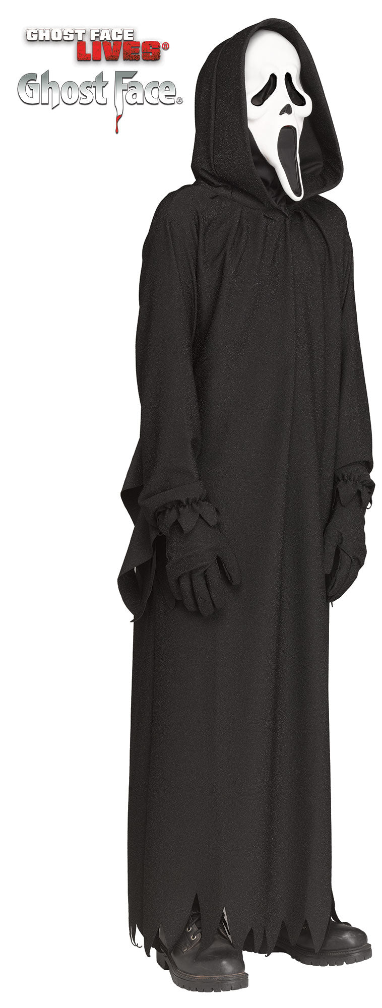 Costume Bambino Ghost Face Originale 30th Anniversario Deluxe Completo Fluorescente Scream Halloween