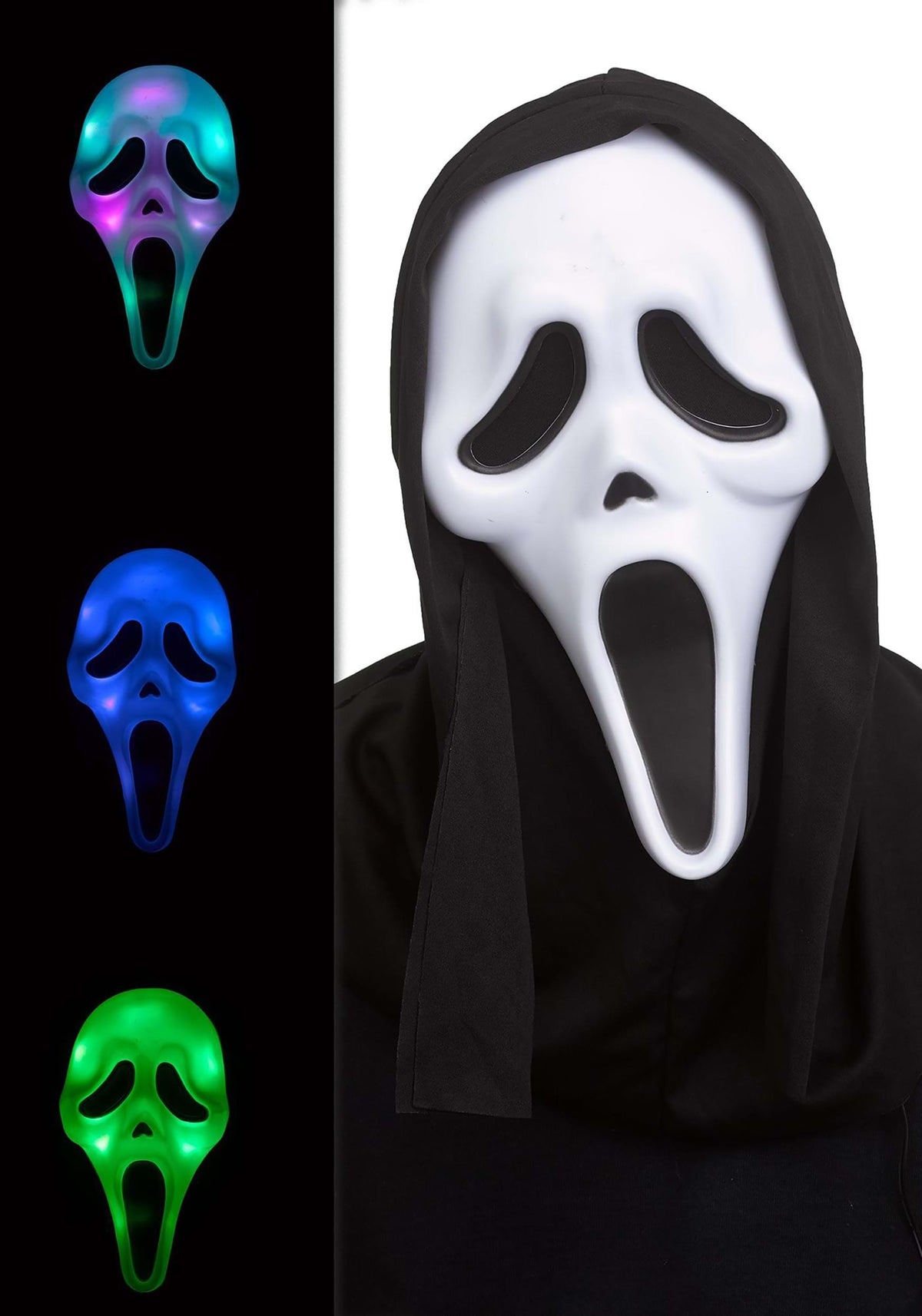 Maschera Ghost Face Che Cambia Colore Originale Scream Halloween