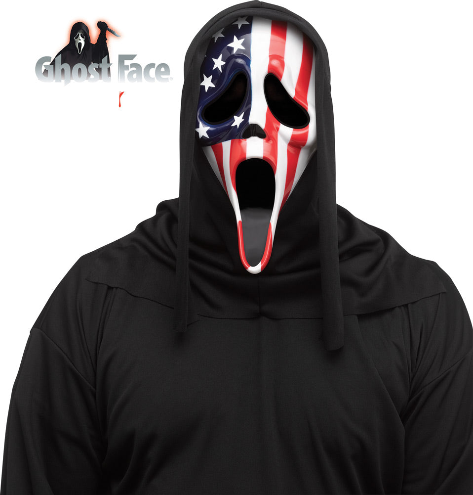 Maschera Ghost Face Bandiera Americana Originale Scream Halloween