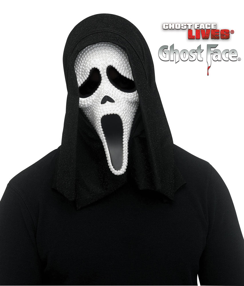 Maschera Ghost Face con Perle Originale Scream Halloween