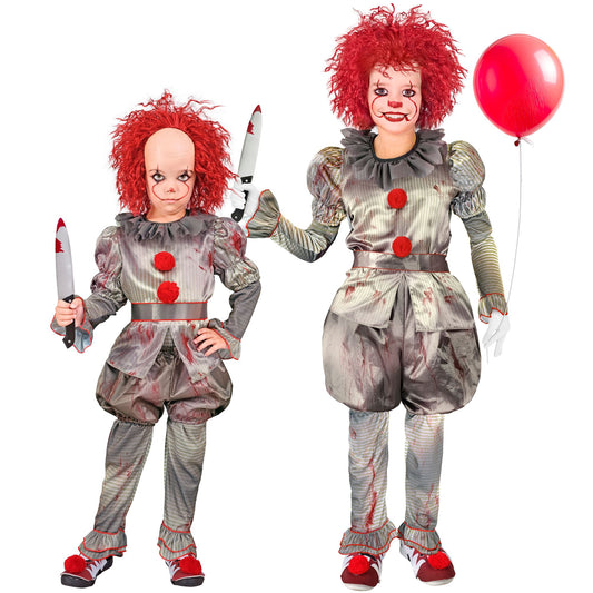 Costume Killer Clown con Camicia, Pantaloni, Pantaloncino, Cintura e Copriscarpe 1