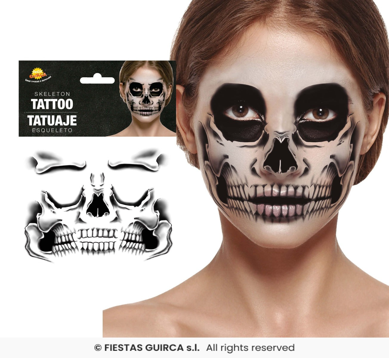 tatuaggio temporaneo teschio