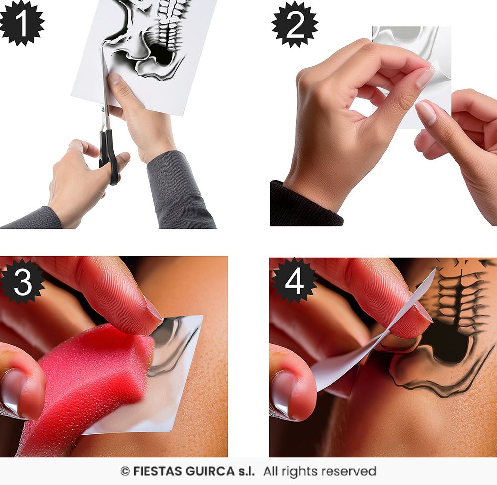 tatuaggio temporaneo teschio