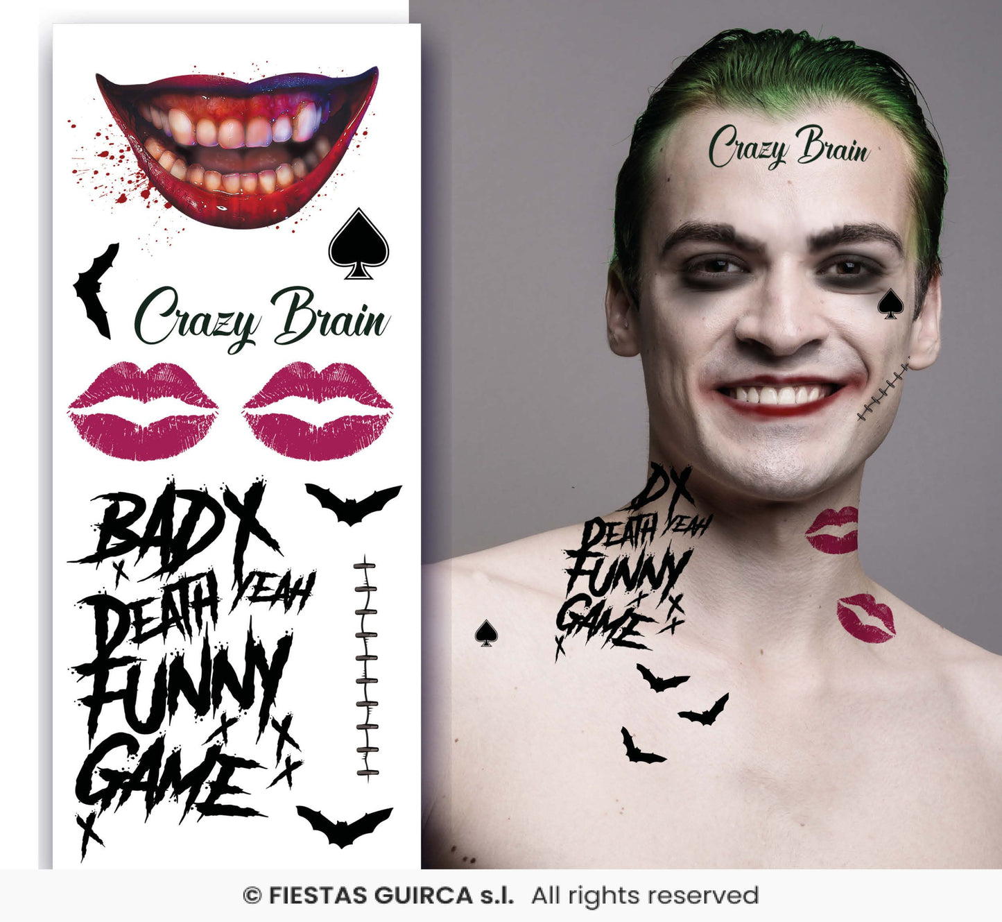 tatuaggio temporaneo Joker