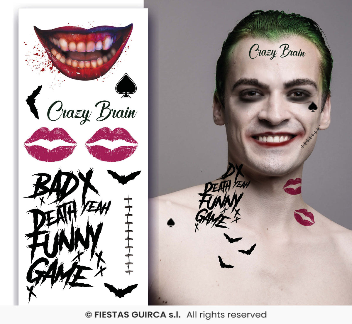 tatuaggio temporaneo Joker