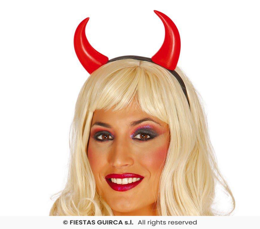 cerchietto corna rosse
