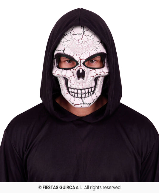 Maschera Rigida Teschio Scheletro Con Effetto Invecchiato Horror Halloween