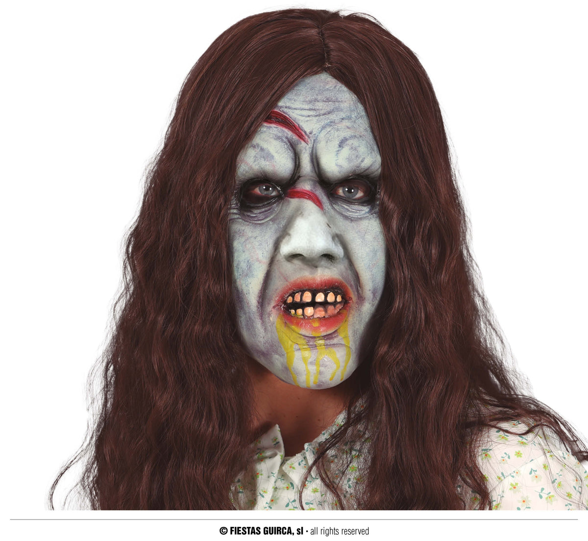 Maschera in Lattica Donna Posseduta Regan L'Esorcista Horror Halloween