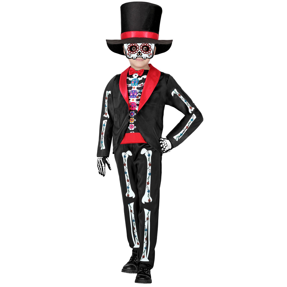 Costume Bambino Dia De Los Muertos Completo Horror Halloween