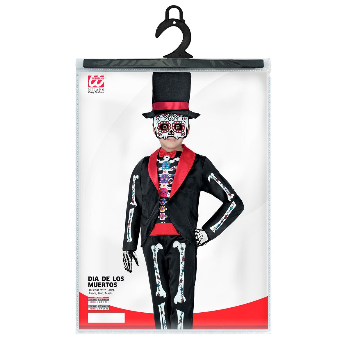 Costume Bambino Dia De Los Muertos Completo Horror Halloween