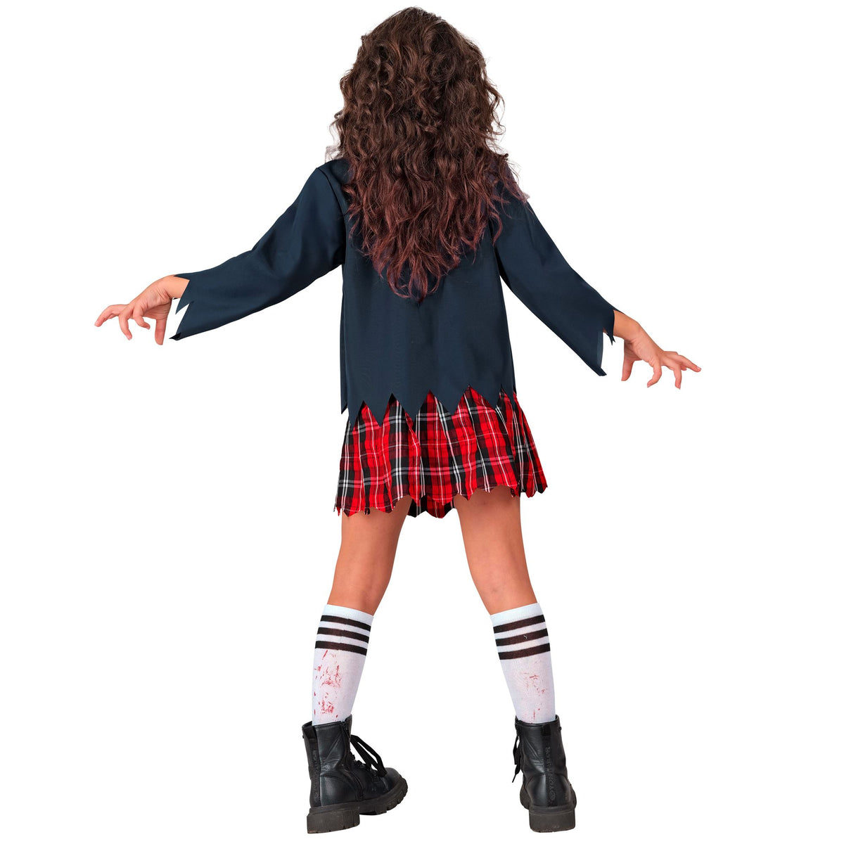 Costume Bambina Studentessa Zombie Completo Horror Halloween