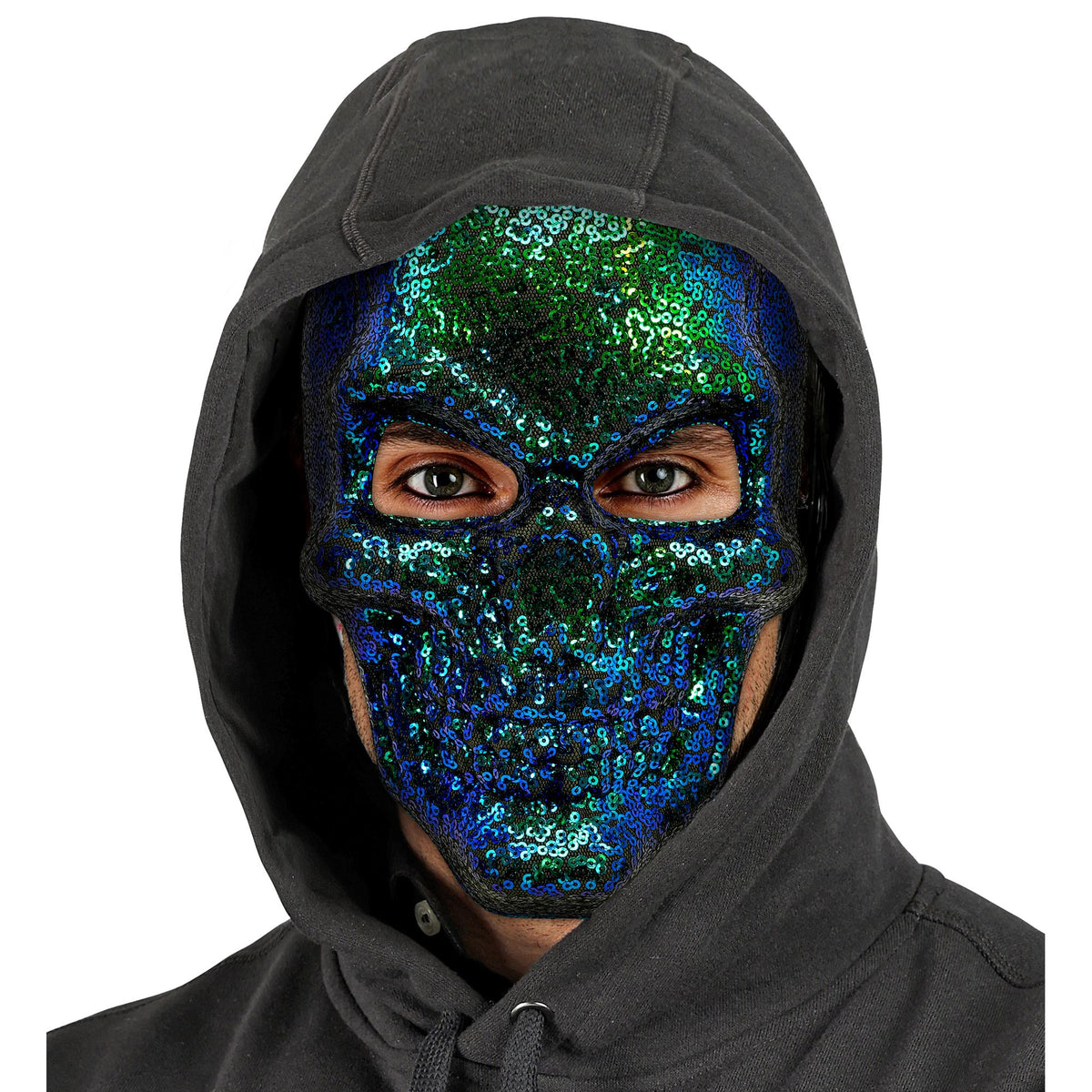 Maschera Teschio Paillettes Glitterate Unisex Halloween Chic