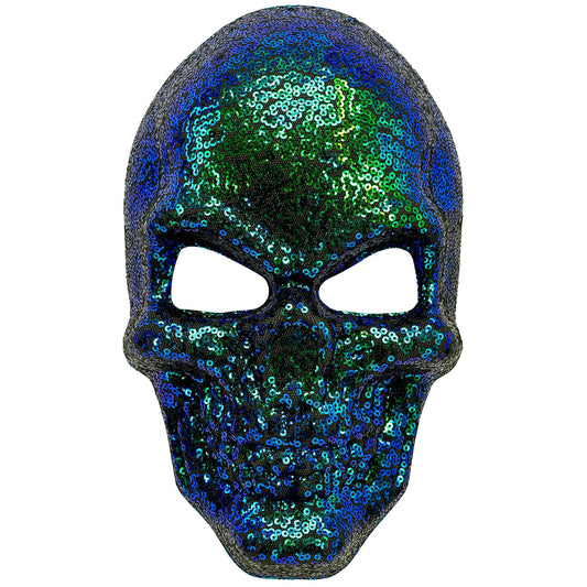 Maschera Teschio Paillettes Glitterate Unisex Halloween Chic