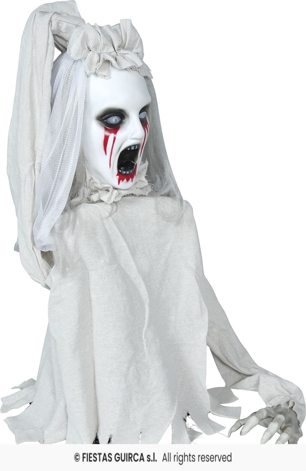 Sposa Zombie Animatronica con Luci Suoni e Movimento H 70 cm