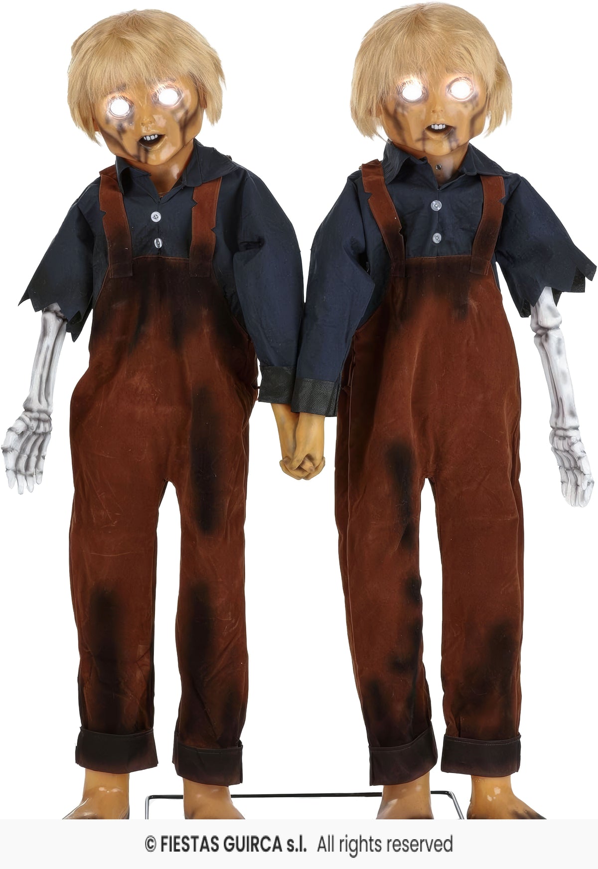Gemelli Horror Animatronica con Suoni e Luci H 130 cm