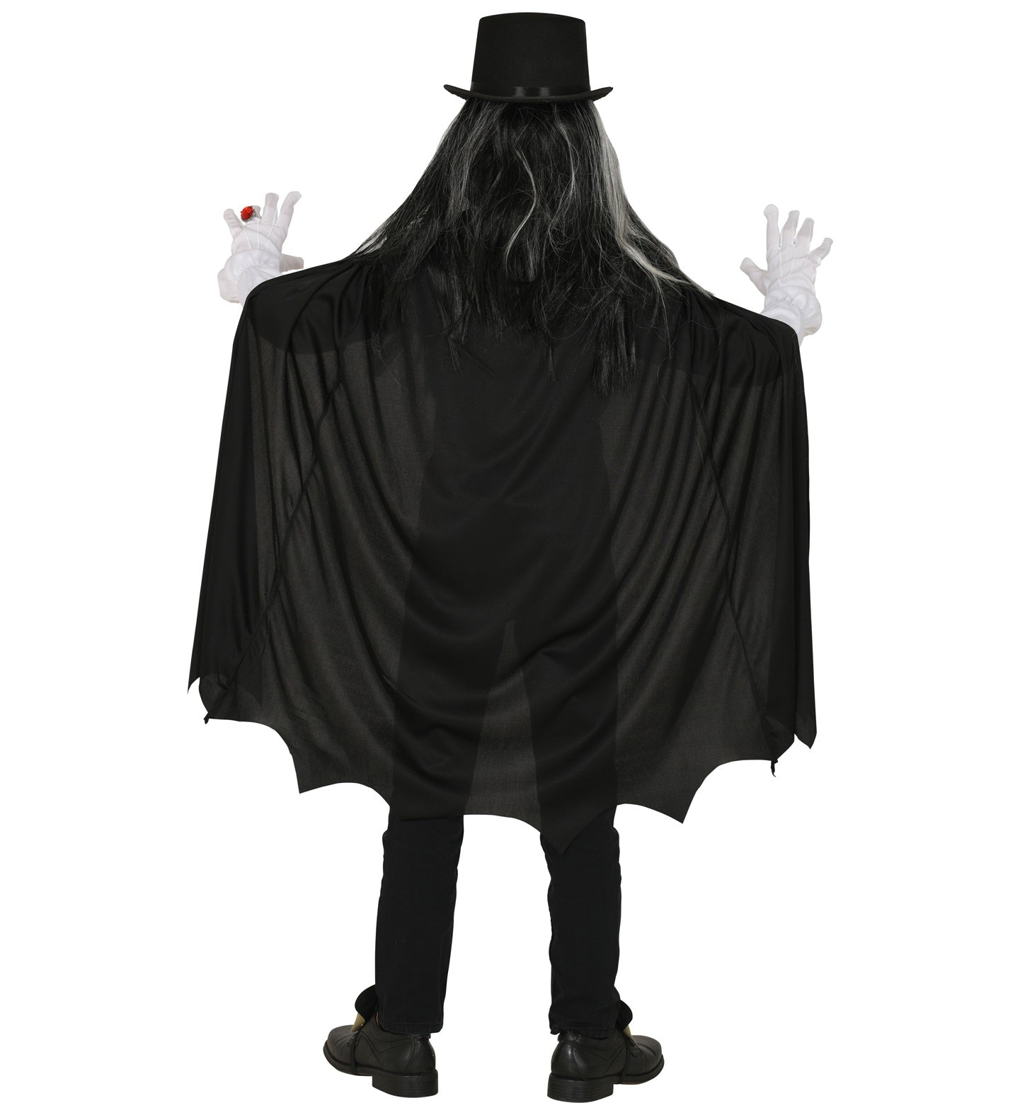 Costume Vampiro Bambino Maglia con Gilet in Vellutino Bordeaux Jabot e Mantello Conte Dracula Halloween