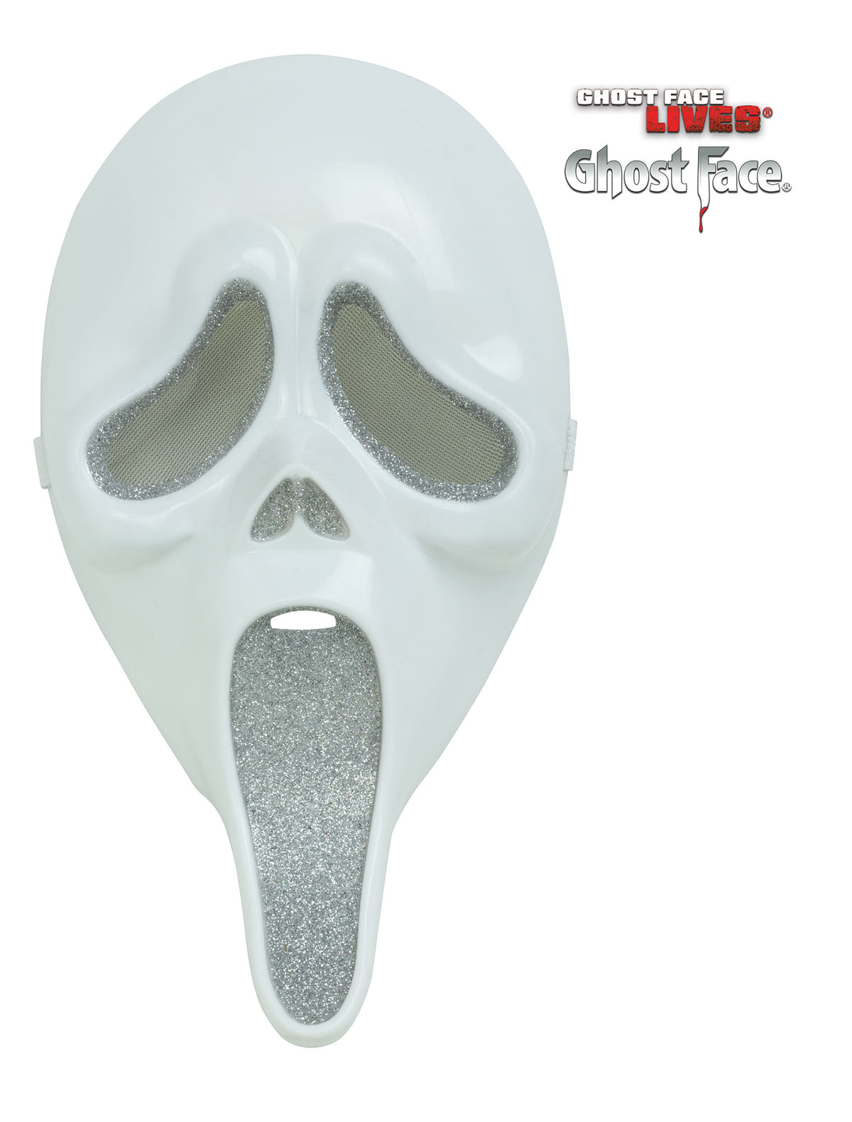 Costume Ghost Face Adulta Originale Argento Glitterato Completo 30th Anniversario Scream Halloween