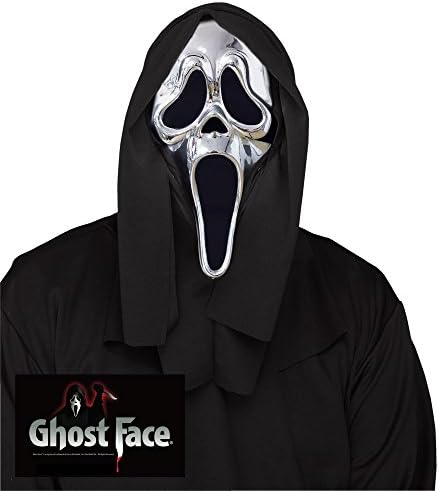 Maschera Ghost Face Scream Originale Cromata Argento Silver