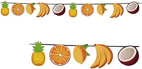 Ghirlanda Festone con Frutta Mista Bandierine Hawaii Pool Party 300cm