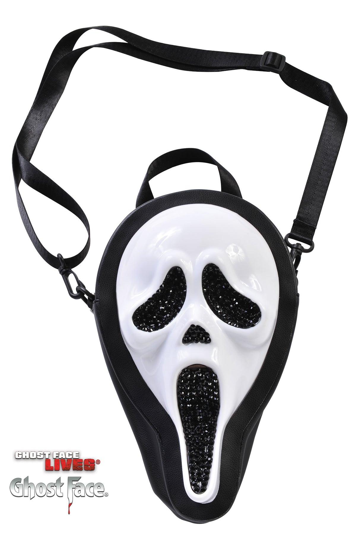 Borsa a Tracolla Ghost Face Originale Scream con Strass Neri