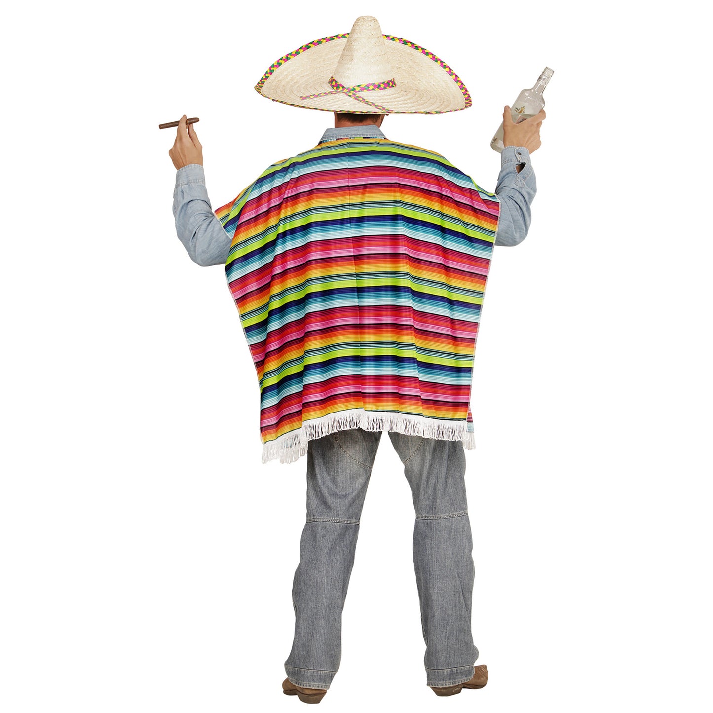 Poncho Messicano Taglia Unica 150cm Unisex Culture del Mondo Messico