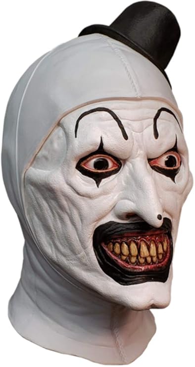 Maschera Pagliaccio Terrifier Originale Intera in Lattice con Cappello Horror Clown Trick or Treat
