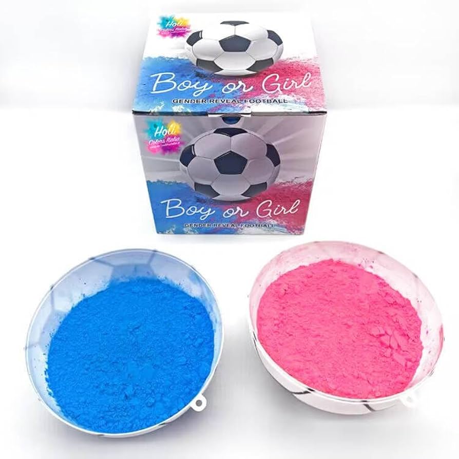 Palla da Calcio Boy or Girl Gender Reveal Maschio o Femmina Baby Shower 15cm