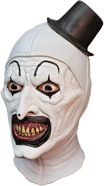 Maschera Pagliaccio Terrifier Originale Intera in Lattice con Cappello Horror Clown Trick or Treat