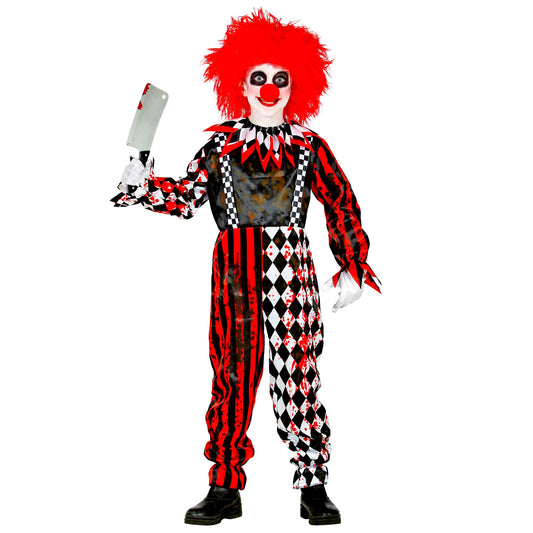 Costume Pagliaccio Horror con Tuta e Collare 1