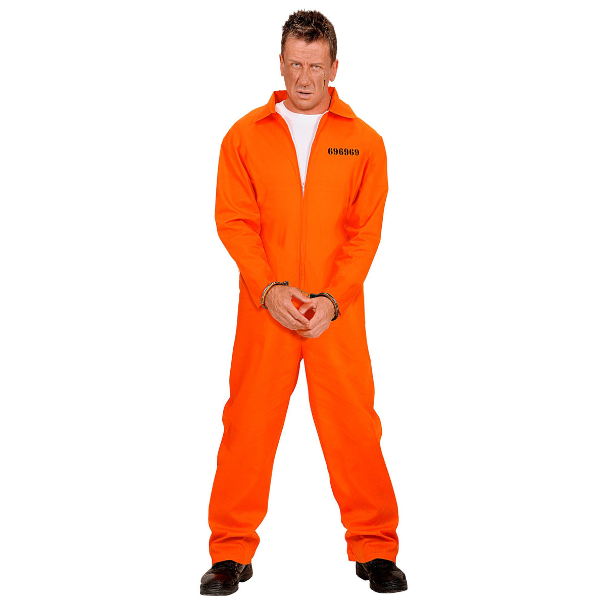 Costume Adulto Detenuto Carcerato Completo di Manette