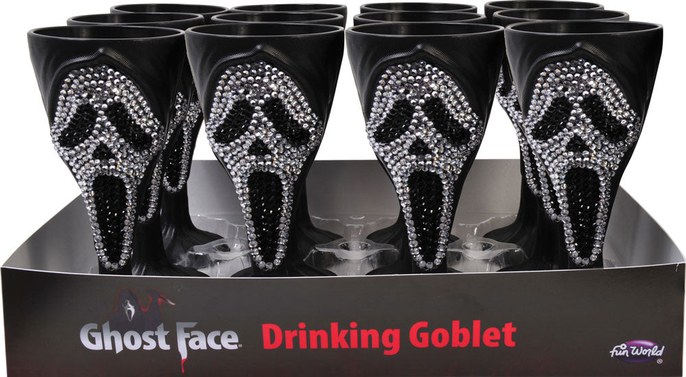 Calice Bicchiere Flute con Strass Ghost Face Scream Originale