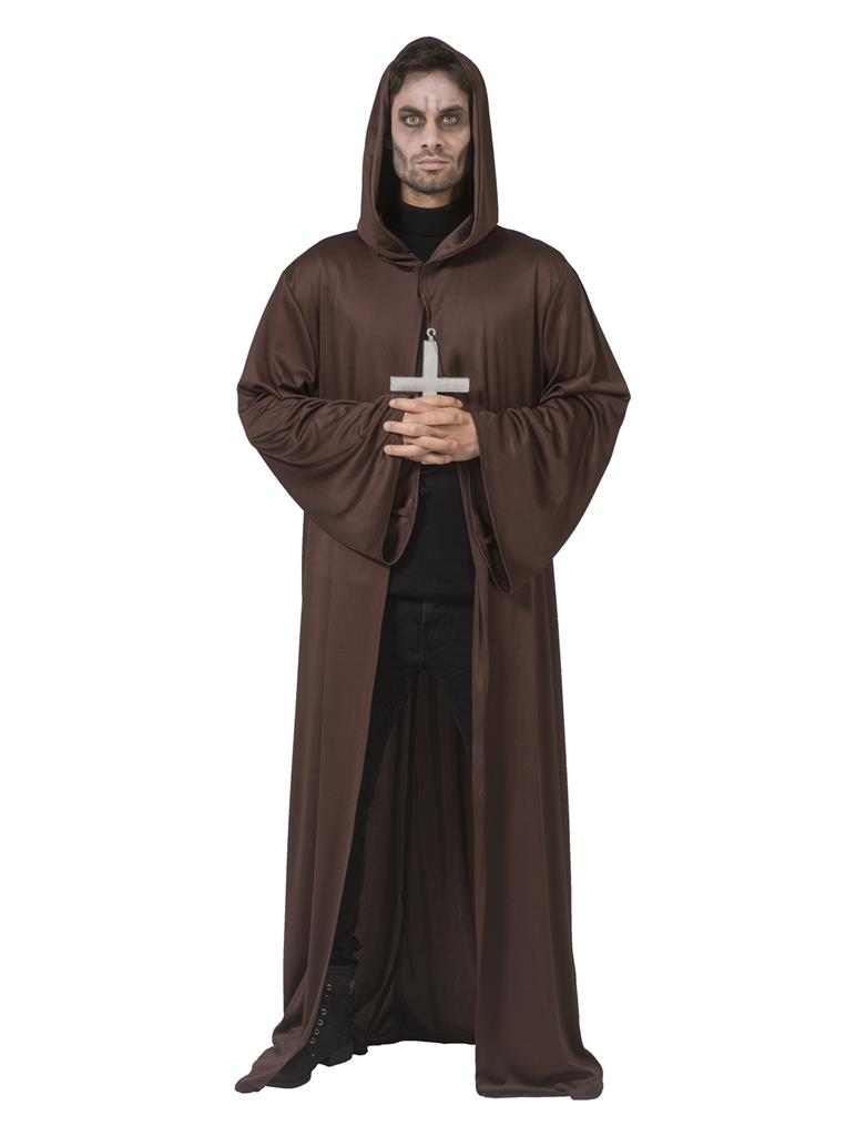 Costume Adulto Frate Tunica Marrone