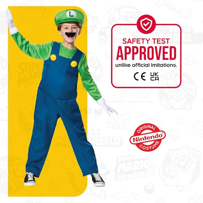 Costume Luigi Bambino Super Mario Bros. Ufficiale