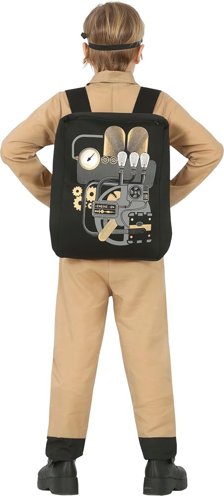 Costume Acchiappafantasmi Neonato Tunica Intera con Zainetto Ghostbuster Halloween