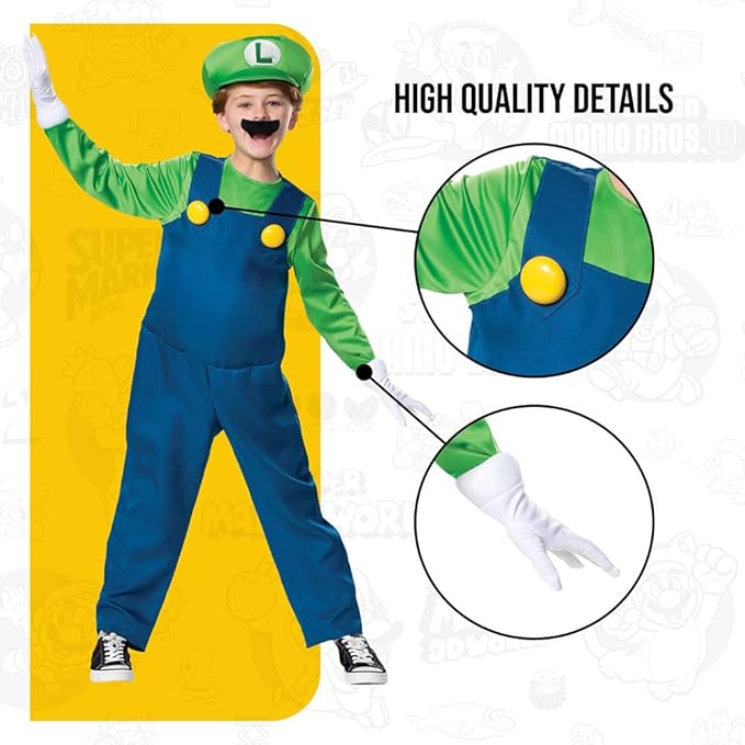 Costume Luigi Bambino Super Mario Bros. Ufficiale