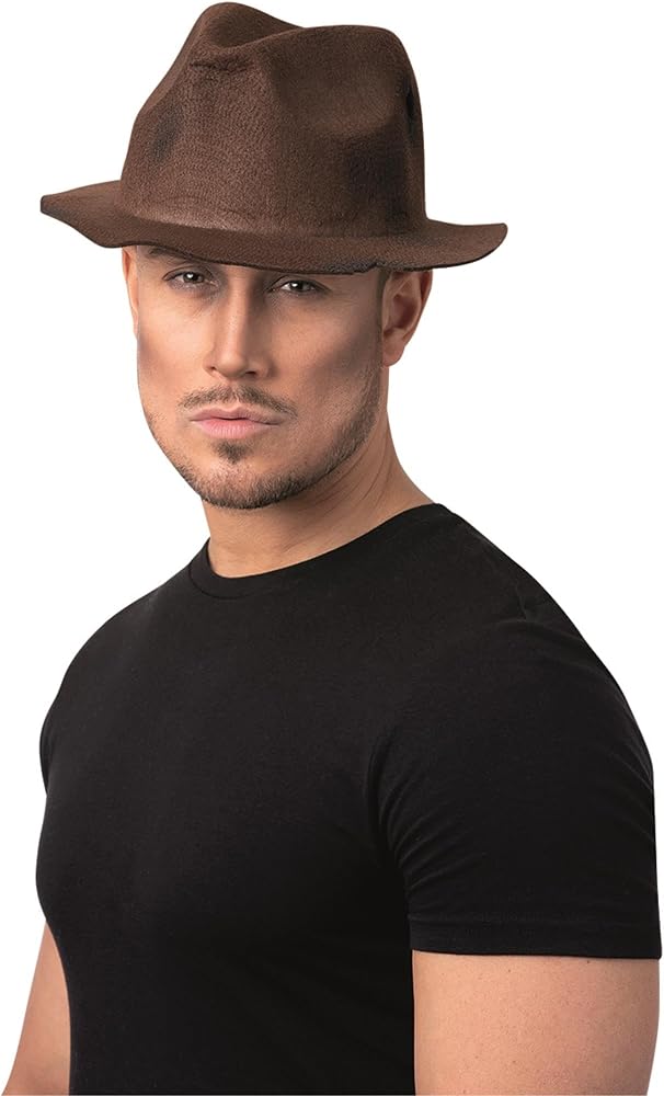 Cappello Marrone in Feltro Serial Killer Horror Freddy Krueger Nightmare