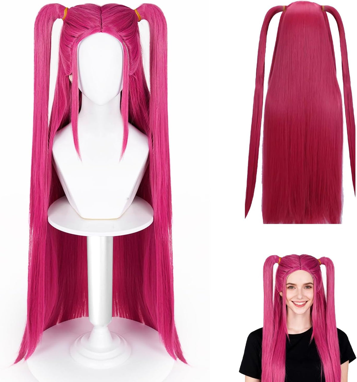Parrucca Deluxe Cosplay Mira KPop Huntrix Demon Hunter Regolabile