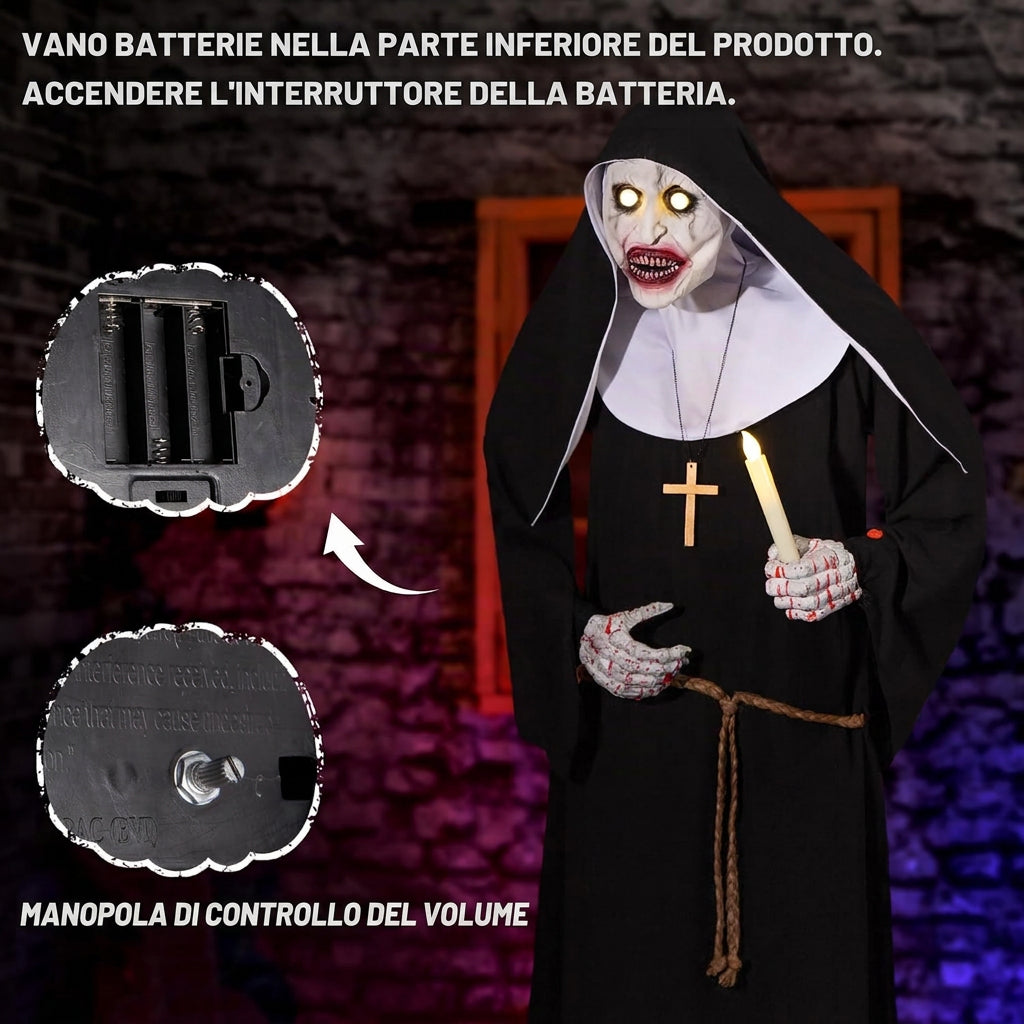 The Nun Valak Suora Horror con Luce Suono e Movimento Animatronica 1,83m