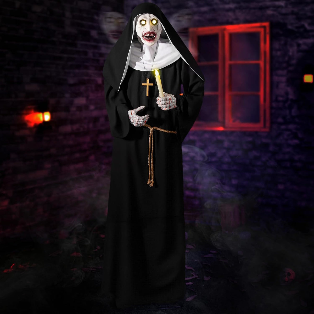 The Nun Valak Suora Horror con Luce Suono e Movimento Animatronica 1,83m